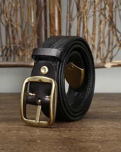 Vadim - Textured Leather Belt