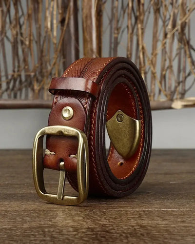 Vadim - Textured Leather Belt