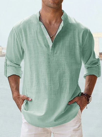 Kevin - Men's Linen Button-Up Shirt