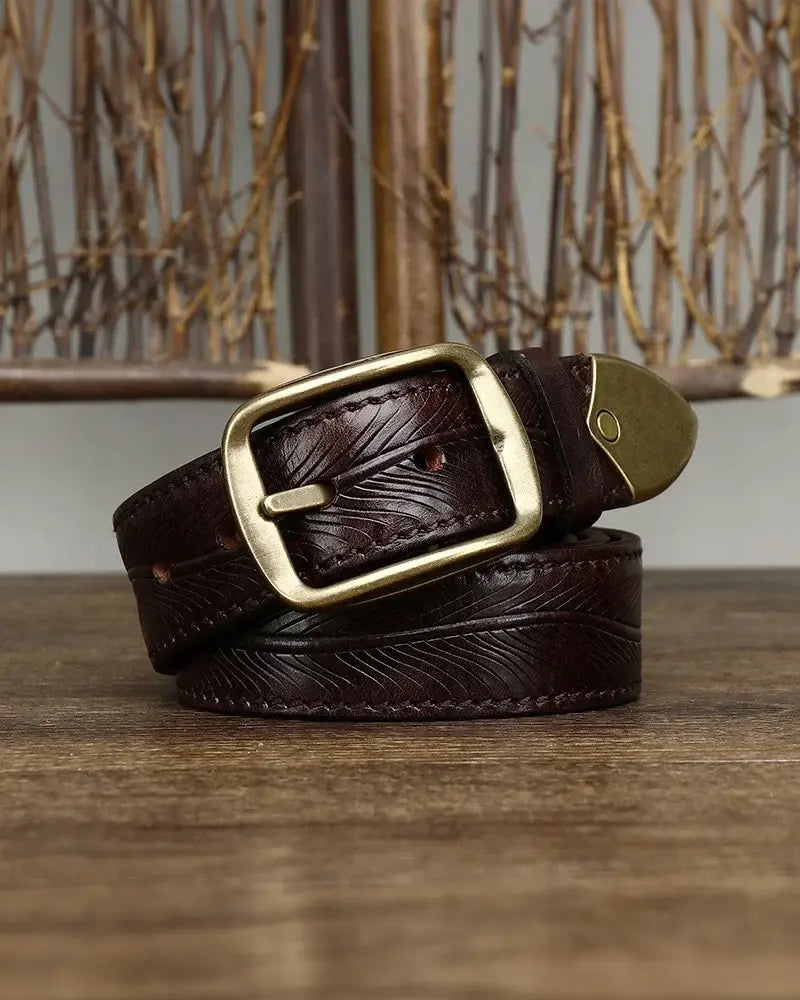 Vadim - Textured Leather Belt