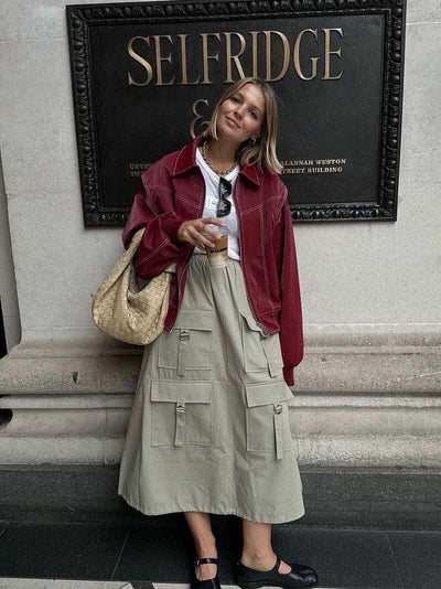 Georgia - Loose Biker Leather Jacket