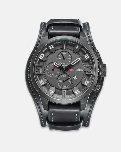 Max - Leather Strap Chronograph Watch