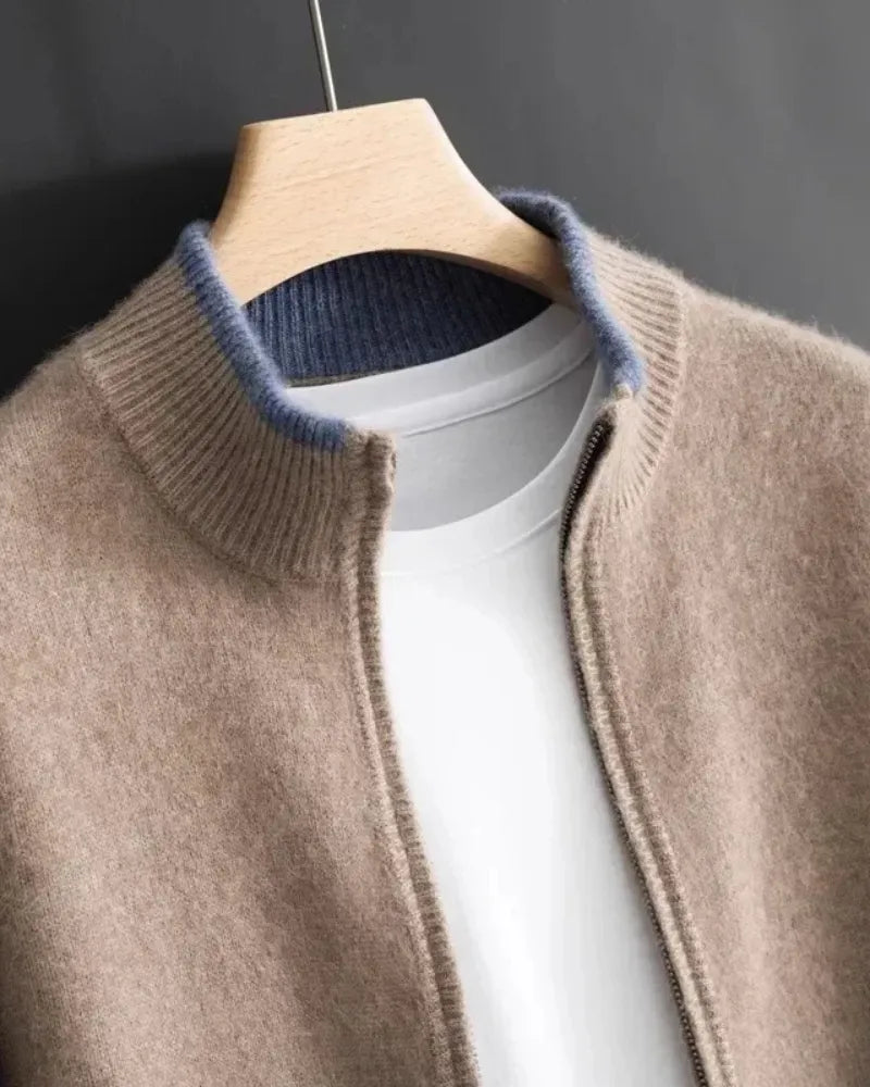 Zip-Up Cashmere Jacket