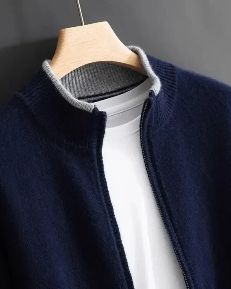 Zip-Up Cashmere Jacket