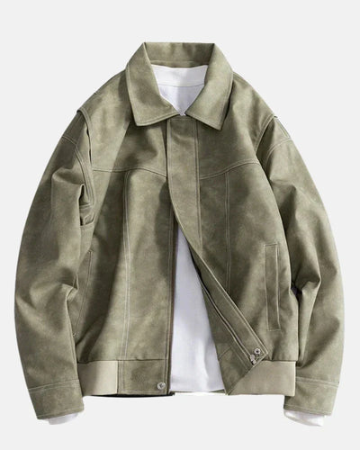 Duncan - Retro PU Leather Jacket