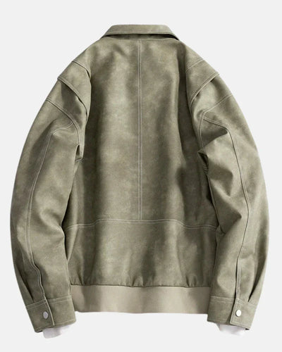 Duncan - Retro PU Leather Jacket