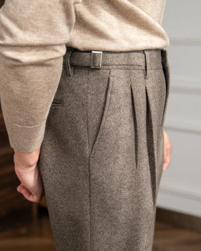 Carlo - High Waist Straight Leg Trousers