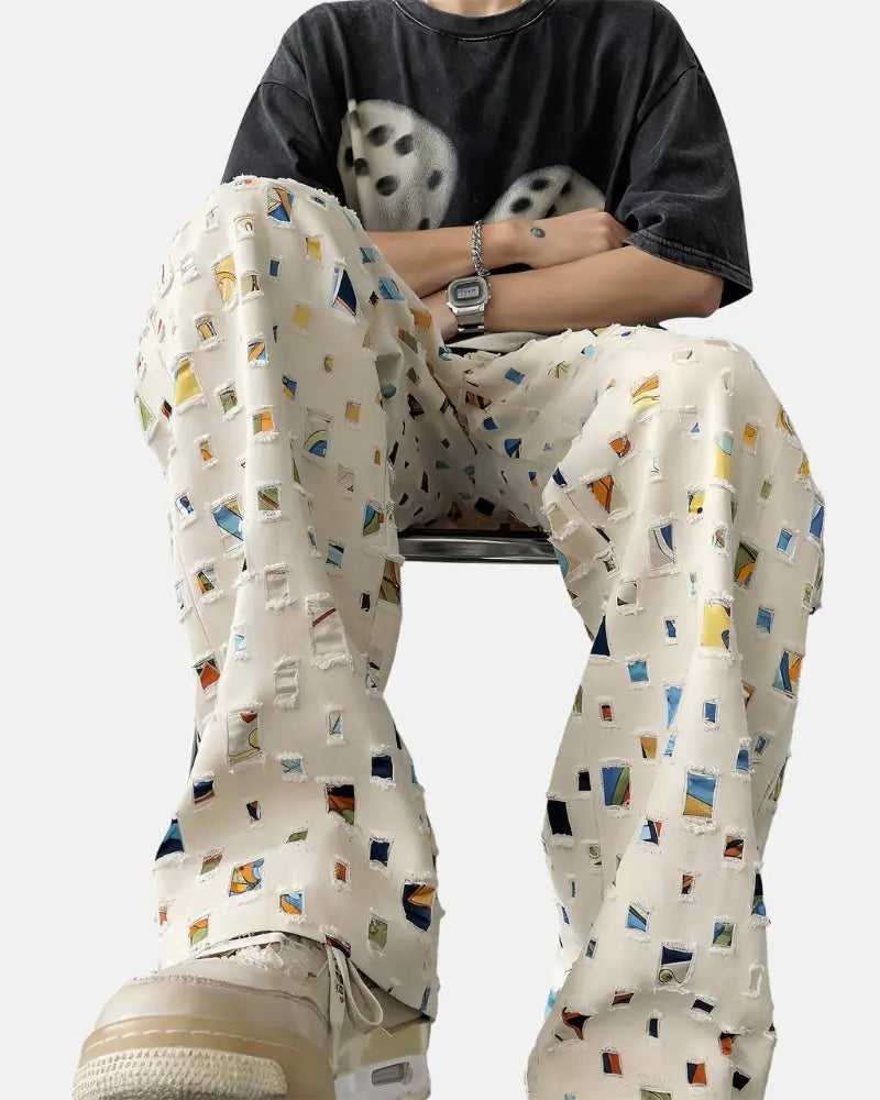 Rowan - Plaid Ripped Trousers