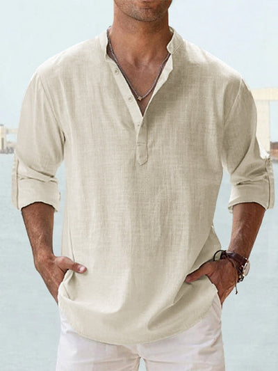 Kevin - Men's Linen Button-Up Shirt