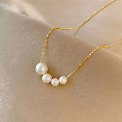 Annalise - Gold Freshwater Pearl Necklace