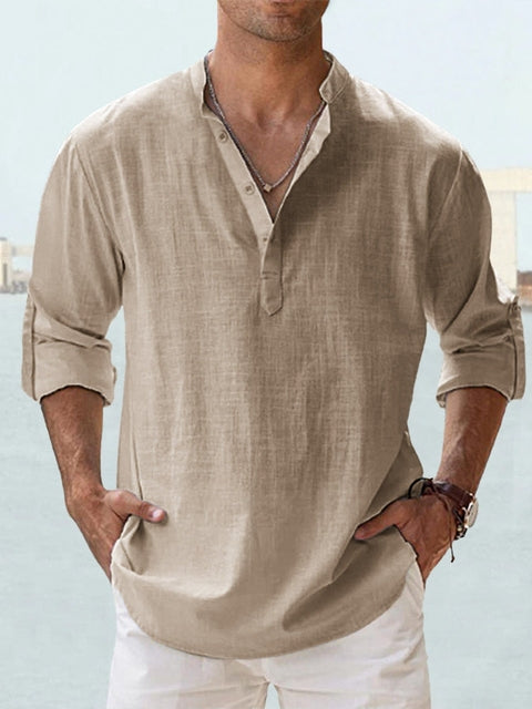 Kevin - Men's Linen Button-Up Shirt