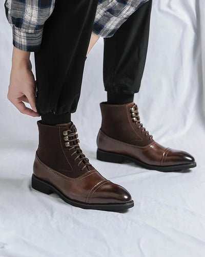 Barrett - Lace-Up Leather Booties