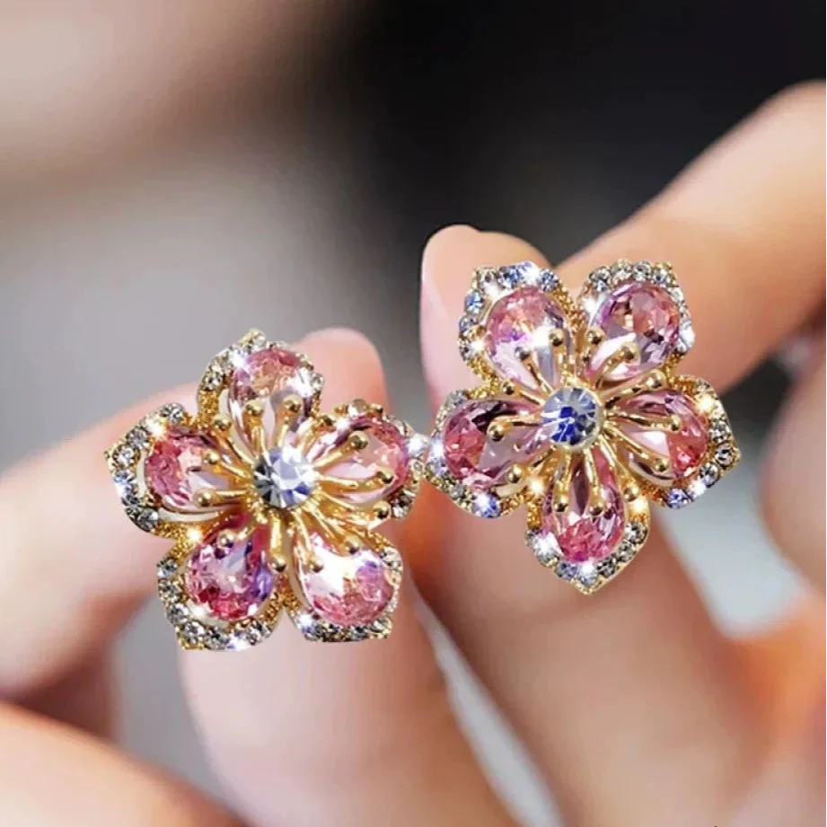 Hazel– 925 Silver Flowers Earrings